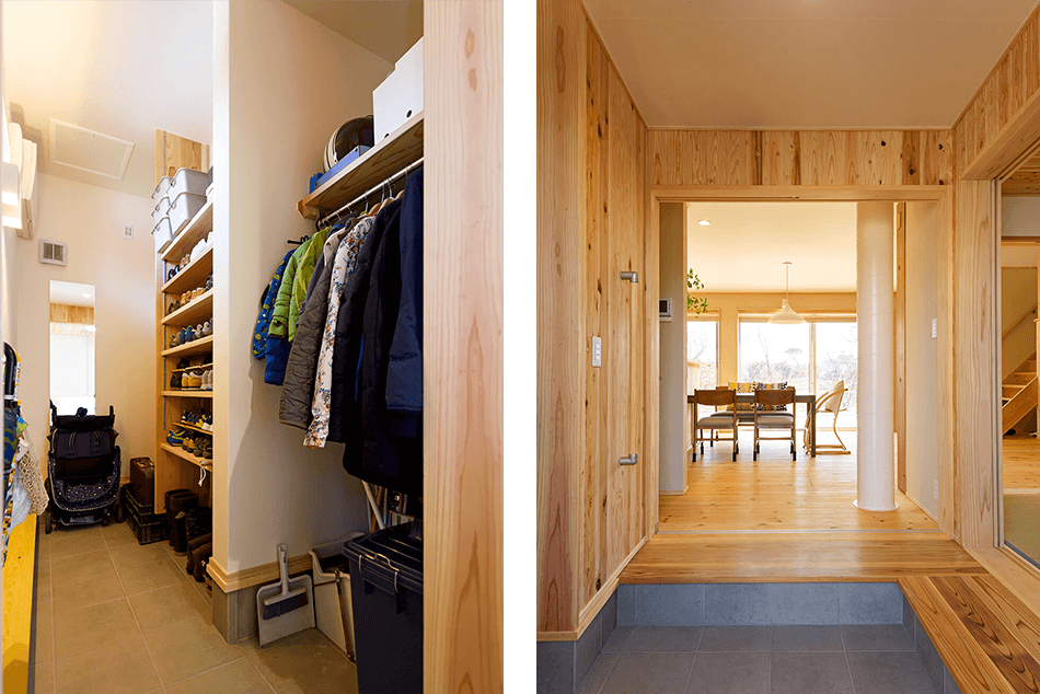 建築実例CASE13-02-03 木の家|熊本の新築建築事例|2階建|4LDK|土間収納|玄関|エコワークス|CASE-13|内観05