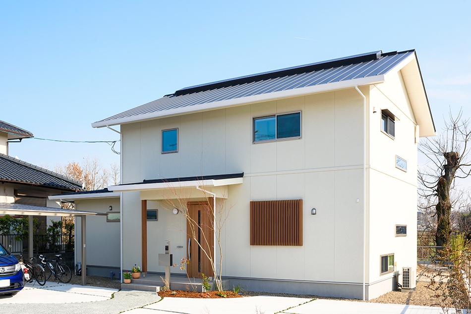建築実例CASE13-07 木の家|熊本の新築建築事例|2階建|4LDK|外観|エコワークス|CASE-13|外観