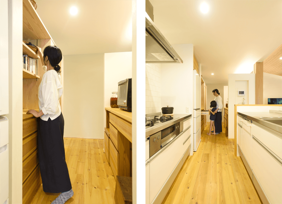 case15-sp-02 木の家|福岡の新築建築事例|平屋|4LDK|キッチン|エコワークス|CASE-15|内観02