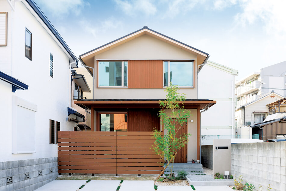 case16-外観 木の家|福岡の新築建築事例|2階建|4LDK|外観|エコワークス|CASE-16|外観