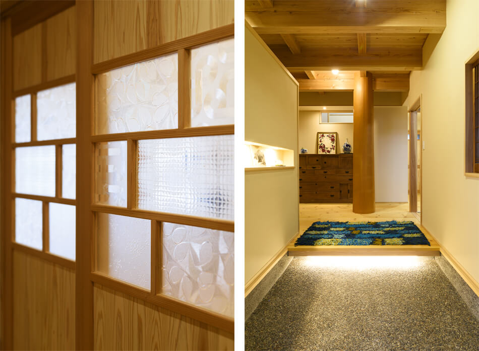 case18-内観10 木の家|福岡の新築建築事例|2階建|4LDK|ドア|玄関|エコワークス|CASE-18|内観10