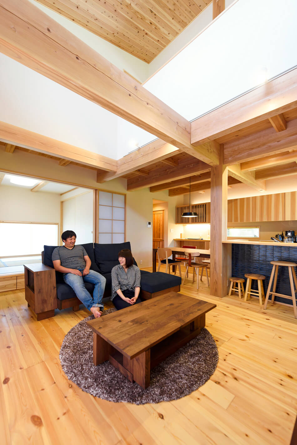 case19-内観06 木の家|熊本の新築建築事例|2階建|4LDK|リビング|エコワークス|CASE-19|内観06