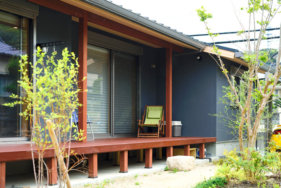 case20-外観08 木の家|福岡の新築建築事例|平屋|3LDK+ロフト|外観|エコワークス|CASE-20|外観08