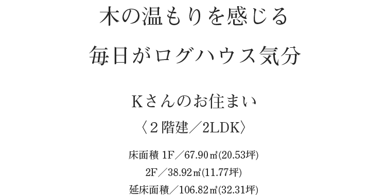 木のぬくもりを感じる毎日がログハウス気分