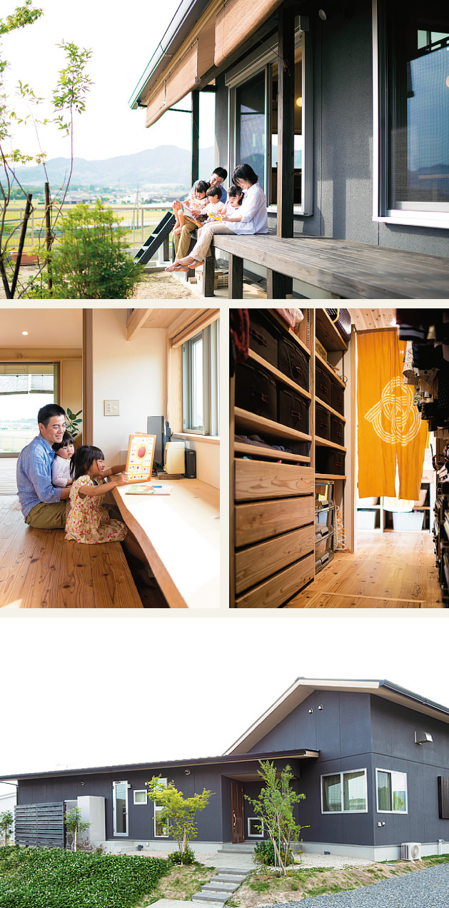 case03-内観02 木の家|福岡の新築建築事例|平屋|3LDK|ウッドデッキ|フリースペース|収納スペース|外観|エコワークス|CASE-03|内観02