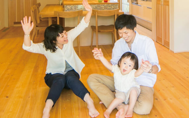 木の家|福岡の新築建築事例|2階建|4LDK|家族の想いがたくさん詰まった本物の木でつくる理想のわが家|エコワークス|CASE-01