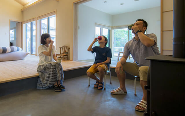 木の家|熊本の新築建築事例|平屋|3LDK|祖母の家の暖かな記憶を原風景に大切にしたい時間を紡ぐ家|エコワークス|CASE-14