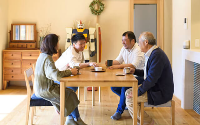 木の家|熊本の新築建築事例|平屋|7LDK|4世代8人の想いを尊重一人ひとりの心が喜ぶ空間を|エコワークス|CASE-17