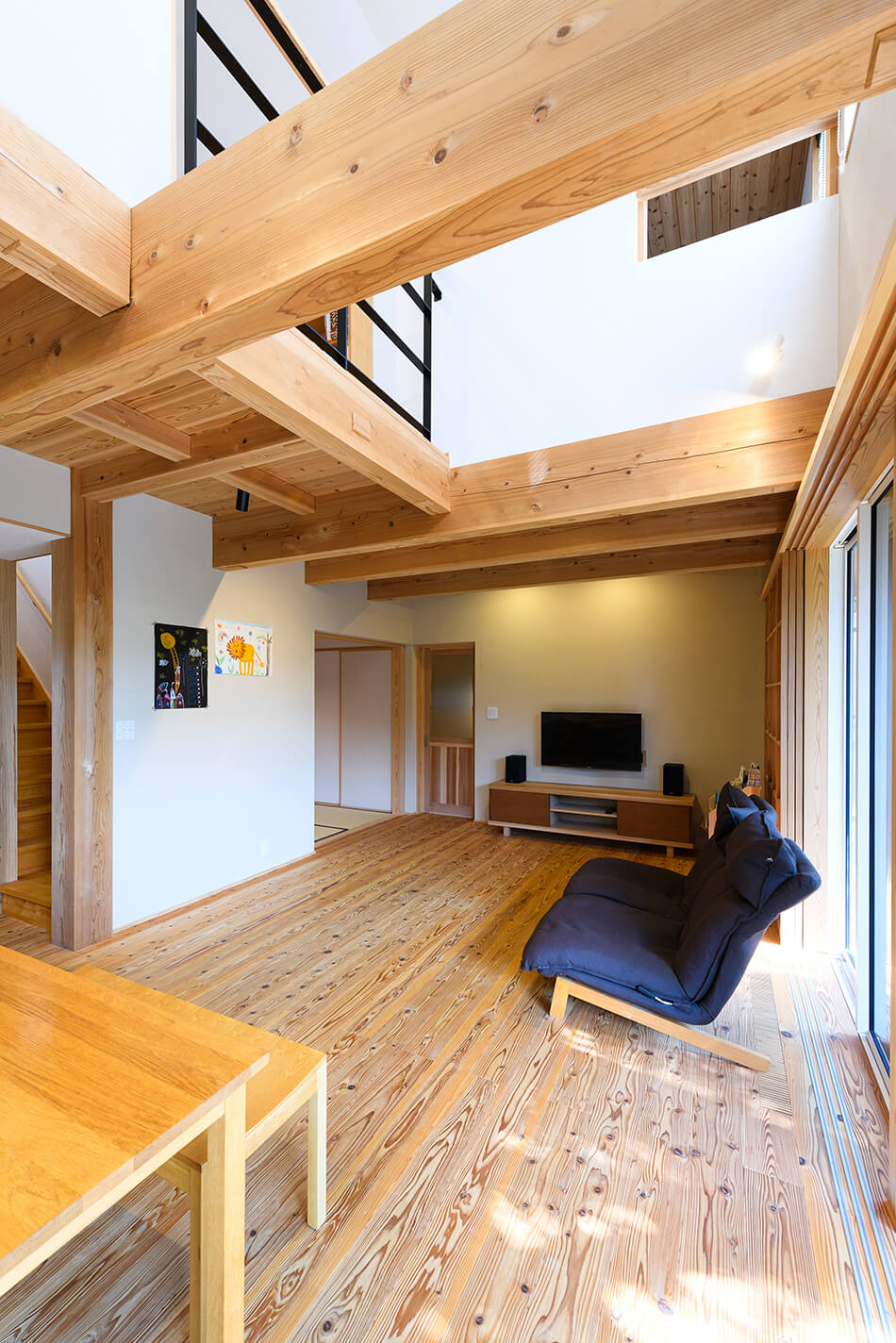 case22-内観08 木の家|福岡の新築建築事例|2階建|4LDK|リビング|エコワークス|CASE-22|内観08