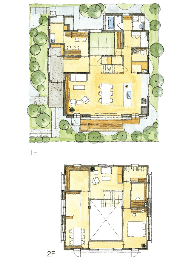 熊本モデルハウス -見取り図