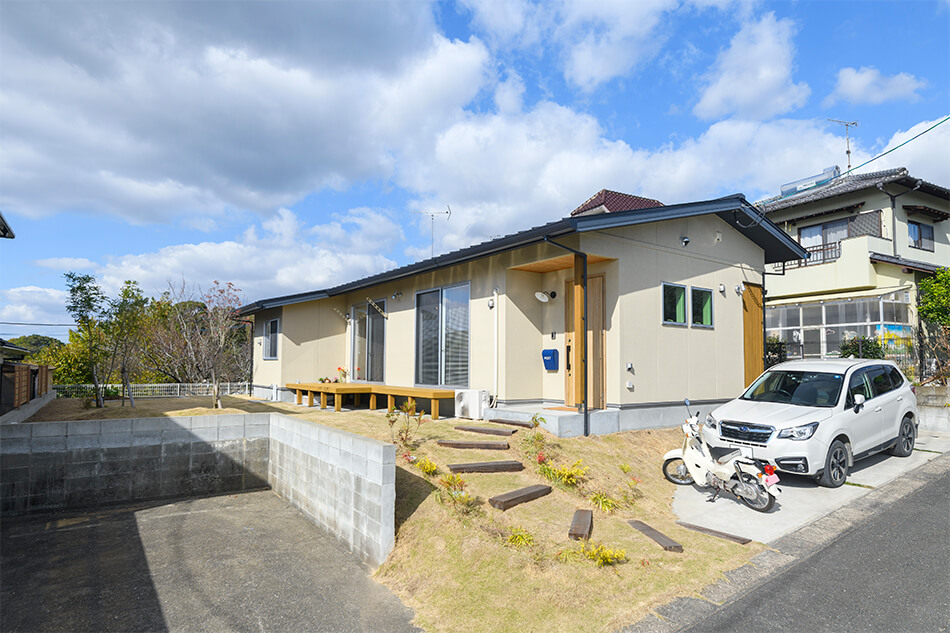 case26-03 木の家|福岡の新築建築事例|平屋|2LDK|エコワークス|CASE-26|外観